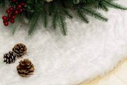 Christmas Tree Skirt 90cm White Faux Fur Tree Mat Tree Base Cover Christmas Decoration Ornaments Xmas Party Decor MULTIPLE STYLES (FREE POSTAGE)