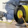 Outdoor Extension Lead, 40m, 4 Socket Extension Reel, Heavy Duty Extension Cable, Thermal Cut Out, Extension Lead for Garden Lawn Mower Office, 13A Fused UK Plug Image 6
