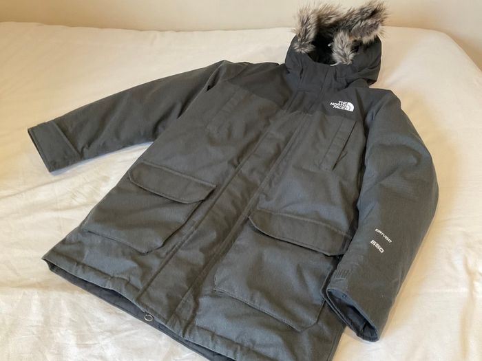 Genuine The North Face grey winter ski jacket school coat down insulated parka coat
