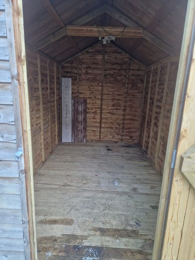 wooden shed