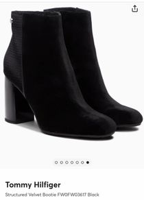 Tommy Hilfiger velvet boots size 6