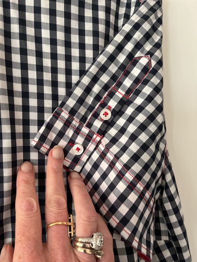 gingham blouse