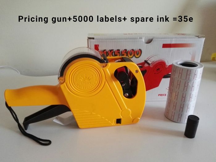 8 digitals price gun with preload labels and ink
