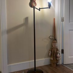 Antique Faries Illinois Industrial Art Deco Standing Lamp