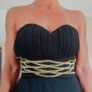 Brand new Black Formal Evening Gown with gold details, size M Image 4