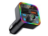 New LCD FM Transmitter Car Radio USB CardSD Bluetooth 5.0 Quick 3.0 Charge #1036