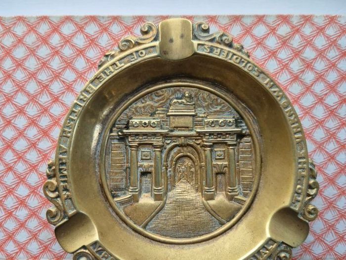 World War 1 Menin Gate Memorial brass ashtray