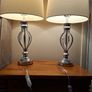 Table Lamps large size set of two stainless steel with led bulbs Image 2