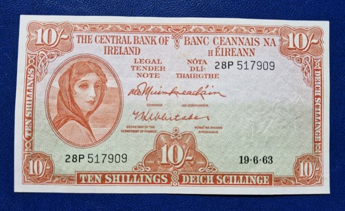 Ireland 1963 10/ Shilling Lady Lavery