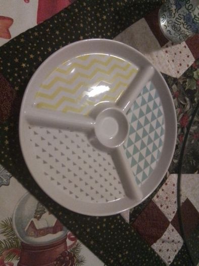 Three Compartment Serving Dish