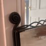 Decorative Black Wrought Iron Wall Mirror with Candle Holders Image 3
