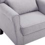 _Fabric Armchair Relax Chair Upholstered Lounge Chair, Light gray Image 8