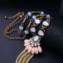 Gold Tassel Statement Long Necklace Image 4