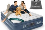 King Size Air Bed with Built-in Electric Pump - Self-Inflating Mattress for 2 Adults - Waterproof &amp; Increased for Camping, Guests, Indoor Outdoor Us