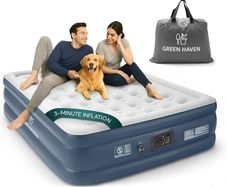 King Size Air Bed with Built-in Electric Pump - Self-Inflating Mattress for 2 Adults - Waterproof & Increased for Camping, Guests, Indoor Outdoor Us