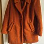 Rust Orange Teddy Coat Image 4