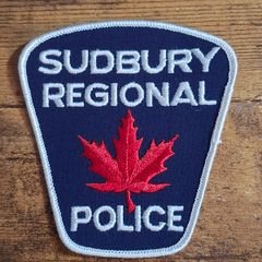 Vintage Sudbury Regional Police Canada Shoulder Badge, obsolete - free standard postage