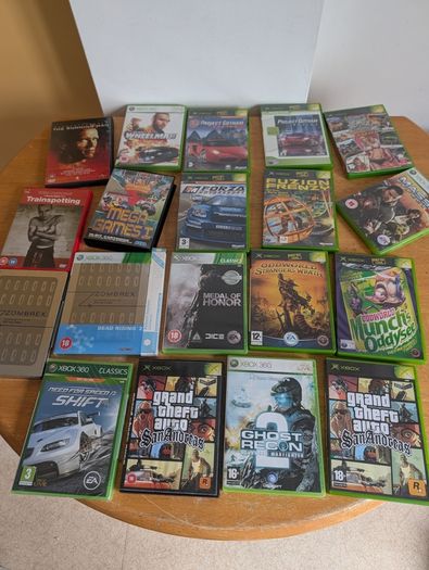 Xbox games and DVDs