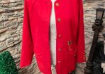 Vintage Klein petite Paris Red wool blazer size 36 Small Postage included