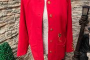 Vintage Klein petite Paris Red wool blazer size 36 Small Postage included