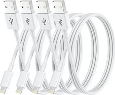 Charger Cable, 4Pack 3FT/1M MFi Certified Lightning Cable Apple Fast Charging Cable Compatible with iPhone 14 13 12 11 XS XR X Pro Max Mini 8 7 6S 6 Plus 5S SE iPad-white (FREE SHIPPING)