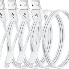 Charger Cable, 4Pack 3FT/1M MFi Certified Lightning Cable Apple Fast Charging Cable Compatible with iPhone 14 13 12 11 XS XR X Pro Max Mini 8 7 6S 6 Plus 5S SE iPad-white (FREE SHIPPING)