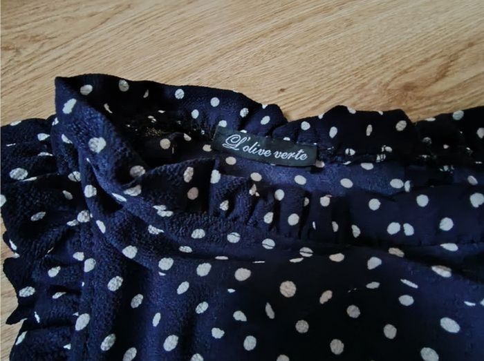 Navy Polka Dot Dress  Size 12
