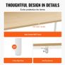 Rattan Bookshelf, Ladder Shelf with 2 Doors, Rectangle Freestanding Open Storage Bookcase Image 6