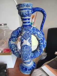 Antique German Westerwald Salt Glazed Ewer.