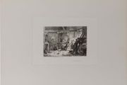 The Village Forge Etching 1864 Robert Brandard