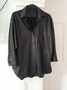 Peruzzi Faux Leather Jacket, Black