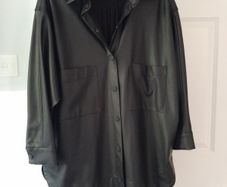 Peruzzi Faux Leather Jacket, Black