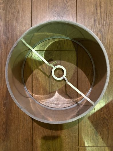 Excellent condition, Grey Suede Lampshade