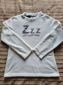Love to Lounge "Zzz All Night Long" White Plush Pyjamas Top