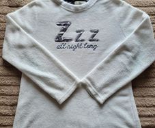 Love to Lounge "Zzz All Night Long" White Plush Pyjamas Top
