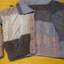 Boys Handkitted Aran Cardigan. Newly knitted. Matching hat. Image 4