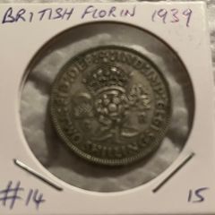 British Florin 1939 (50% Silver)