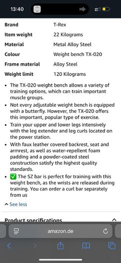 Adjustable Multi Gym Bench, Preacher Curl, Lat Pulldown, Barbell, EZ Bar, Adjustable Dumbbells + 47.5kg Weight Set