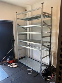 2x Heavy-Duty Galvanized Garage Shelving