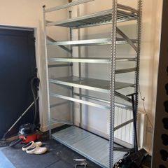 2x Heavy-Duty Galvanized Garage Shelving