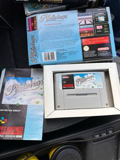Super Nintendo retro console + games Mario snes