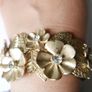 Unique Vintage Floral Cuff Bracelet Image 7