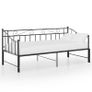 Pull-out Sofa Bed Frame Black Metal 90x200 cm Image 3