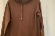 Brown Hoodie knitted Tunic Dress