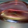 Rare Murano Art Glass Bowl. Attributed to Archimede Seguso. Pink & Gold Polveri c.1950s Image 3