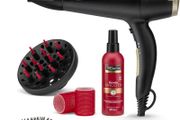 TRESemme Keratin Smooth Volume Shine Hair Dryer &amp; Diffuser Gift Set - 2200W Powerful Blow Dryer, Heat Protection, Paddle Brush, Accessories, Black