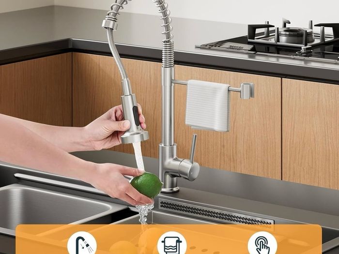 Brushed nickel pull down kitchen tap NEW