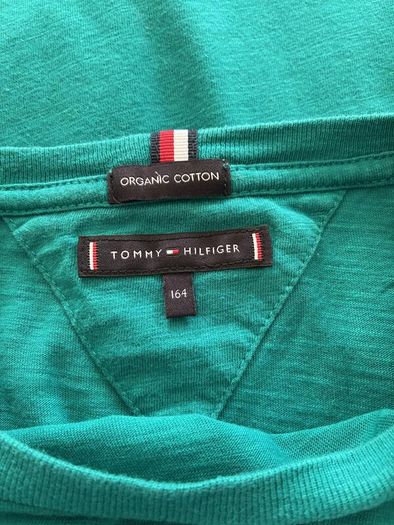Boys Teal Green Tommy Hilfiger Crew-neck T-shirt
