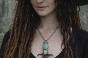 Sorceress Sorcerer Raven Claws Soldered with Two High Flash Amazonite Gemstone Pendant Talisman Witchy Spiritual