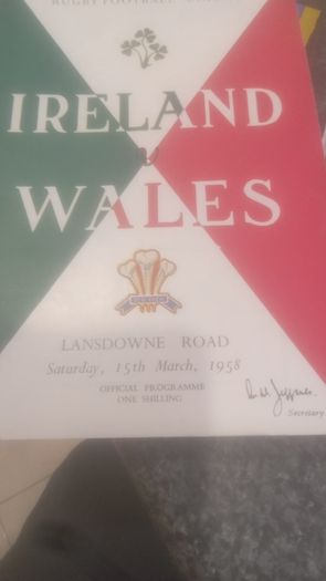 Rare Irish Rugby Programmes